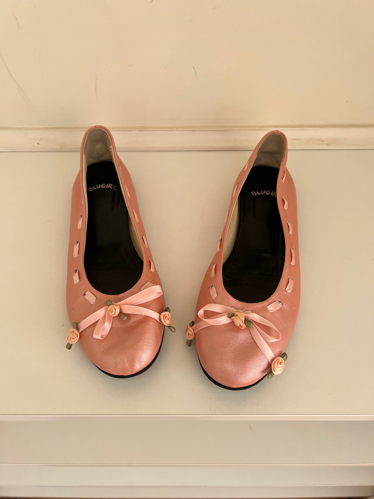 Blumarine Pink Rose Ballerina Flats
