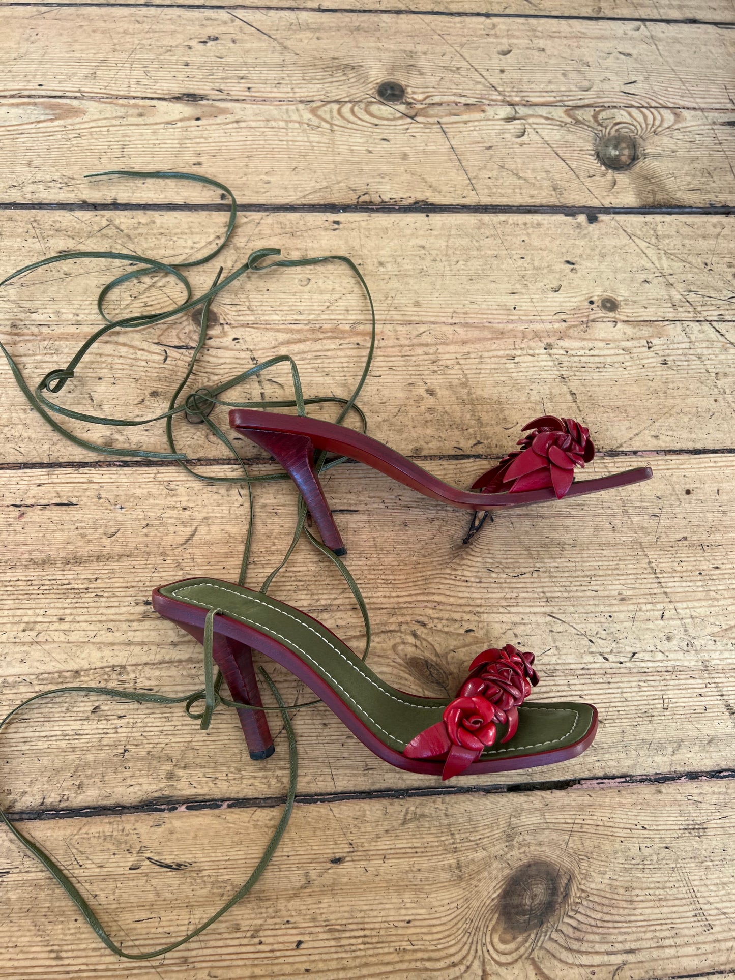 Valentino Garavani Romantic Rose Ankle Wrap Sandal Heels