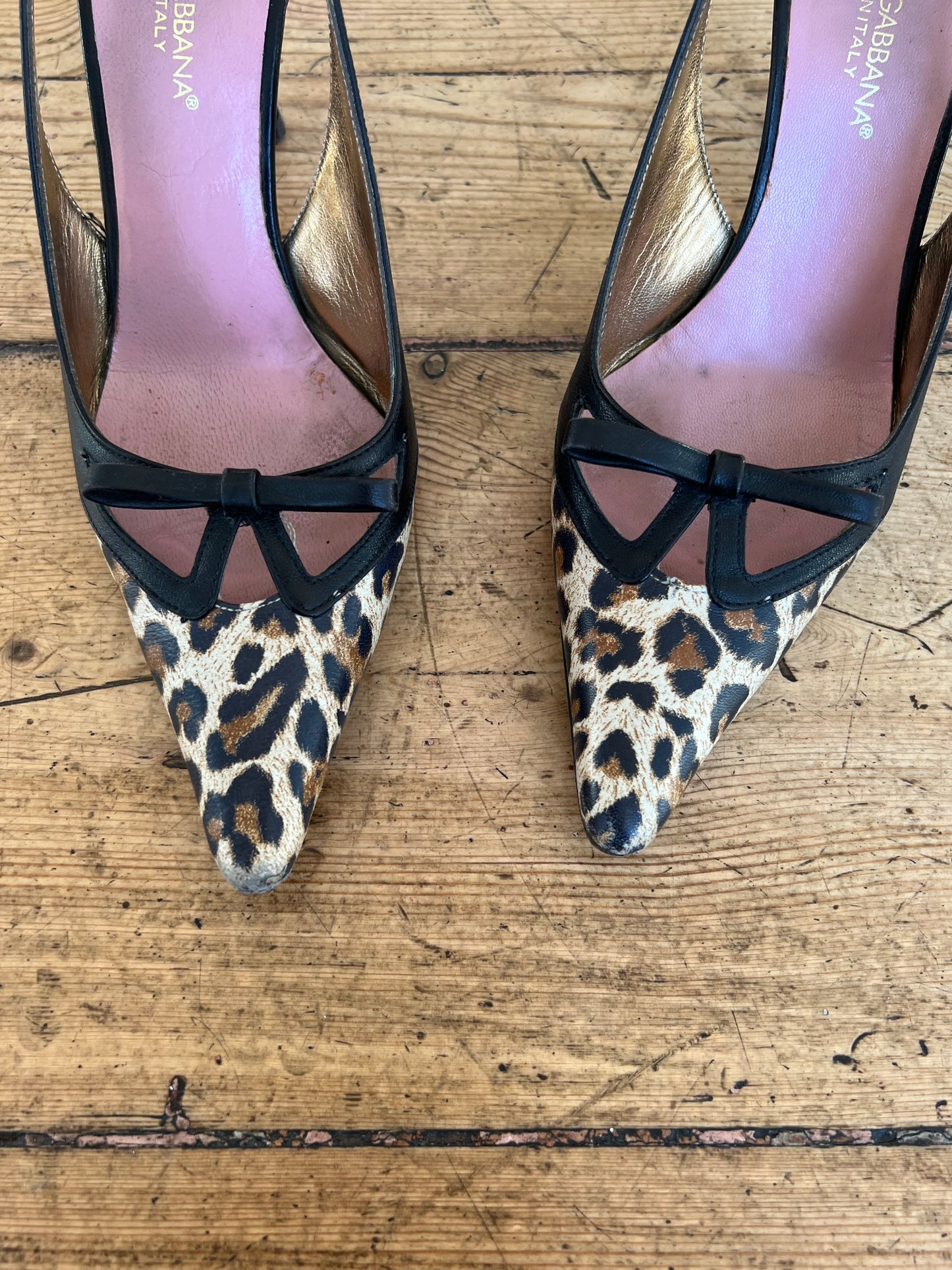 Dolce & Gabbana Cheetah Bow Heels