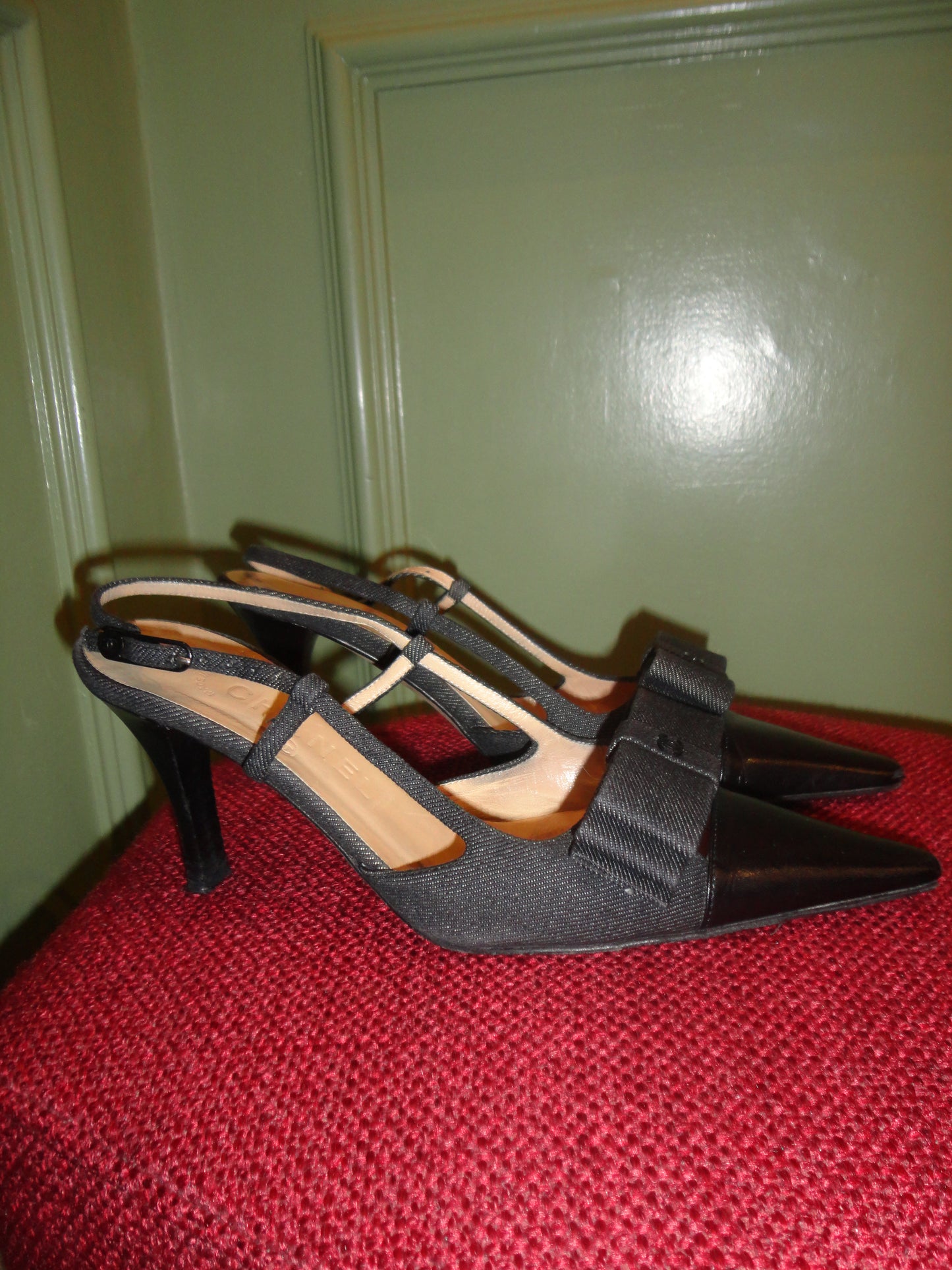 Chanel Vintage Bow Slingback’s