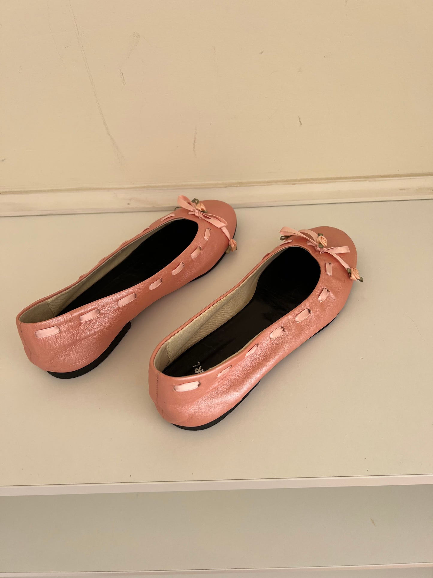 Blumarine Pink Rose Ballerina Flats