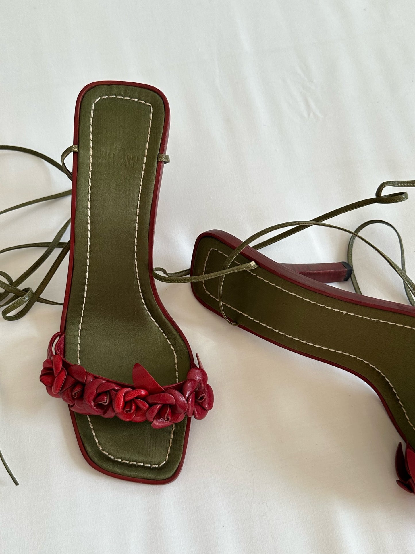 Valentino Garavani Romantic Rose Ankle Wrap Sandal Heels