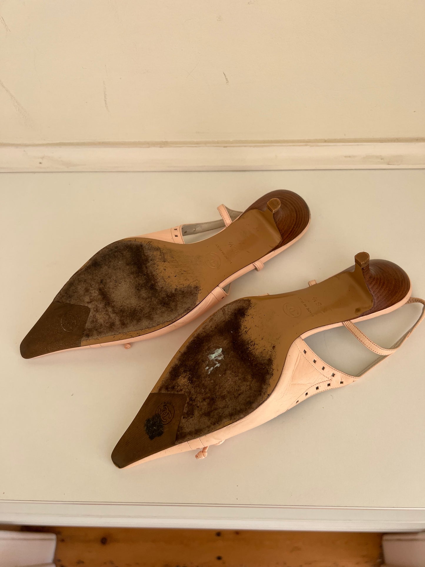 Chanel Vintage Pink Slingbacks