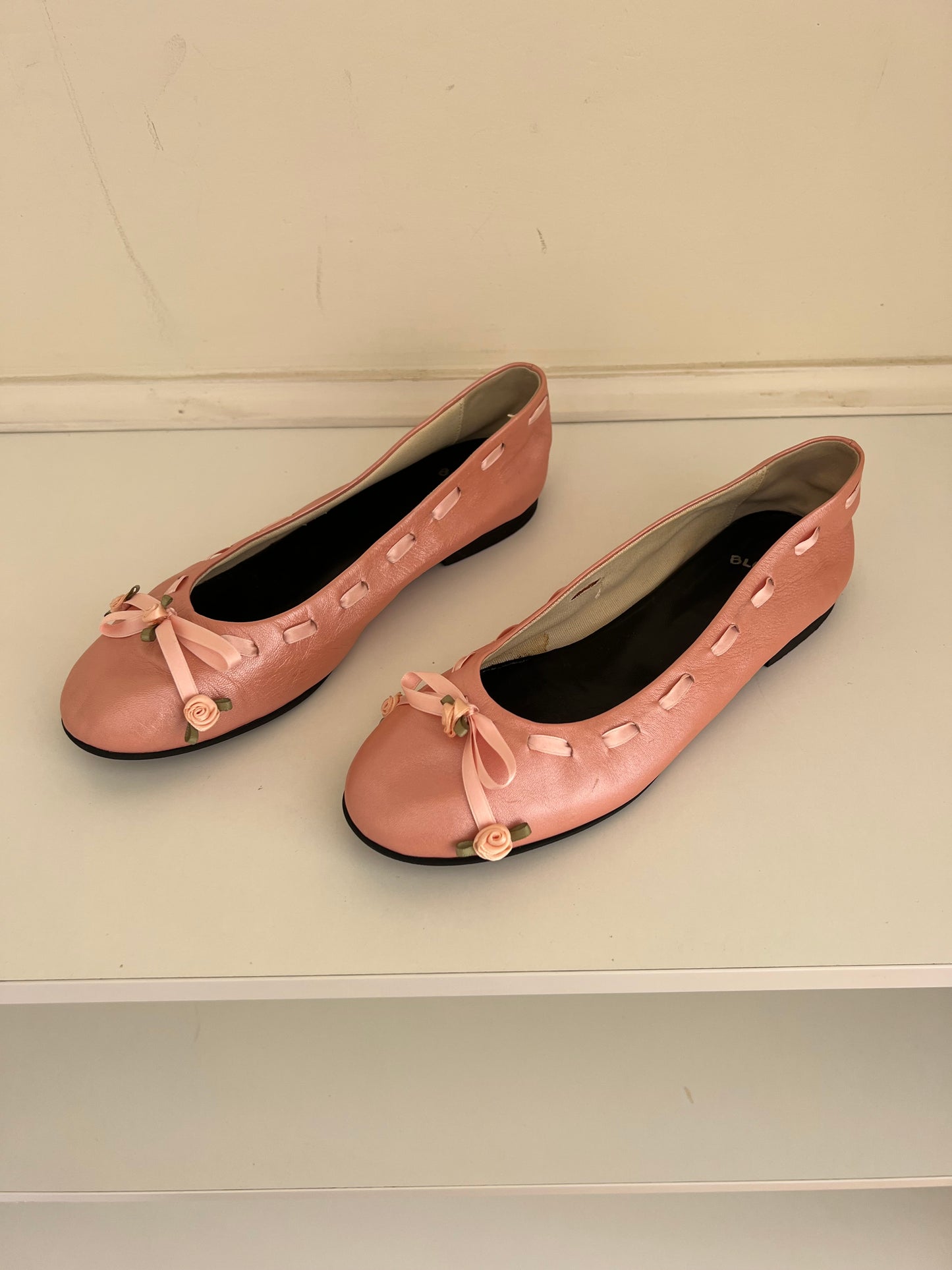 Blumarine Pink Rose Ballerina Flats