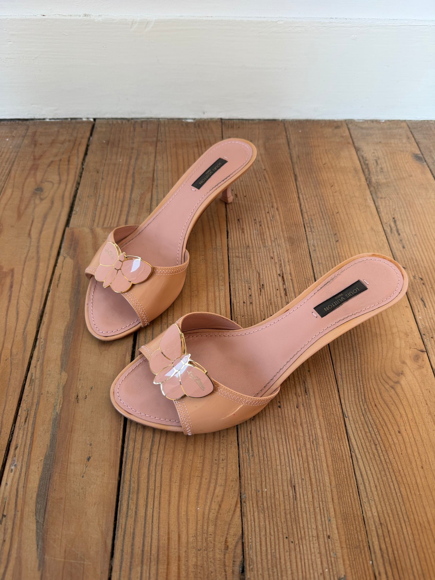 Vintage Louis Vuitton Butterfly Patent Heels