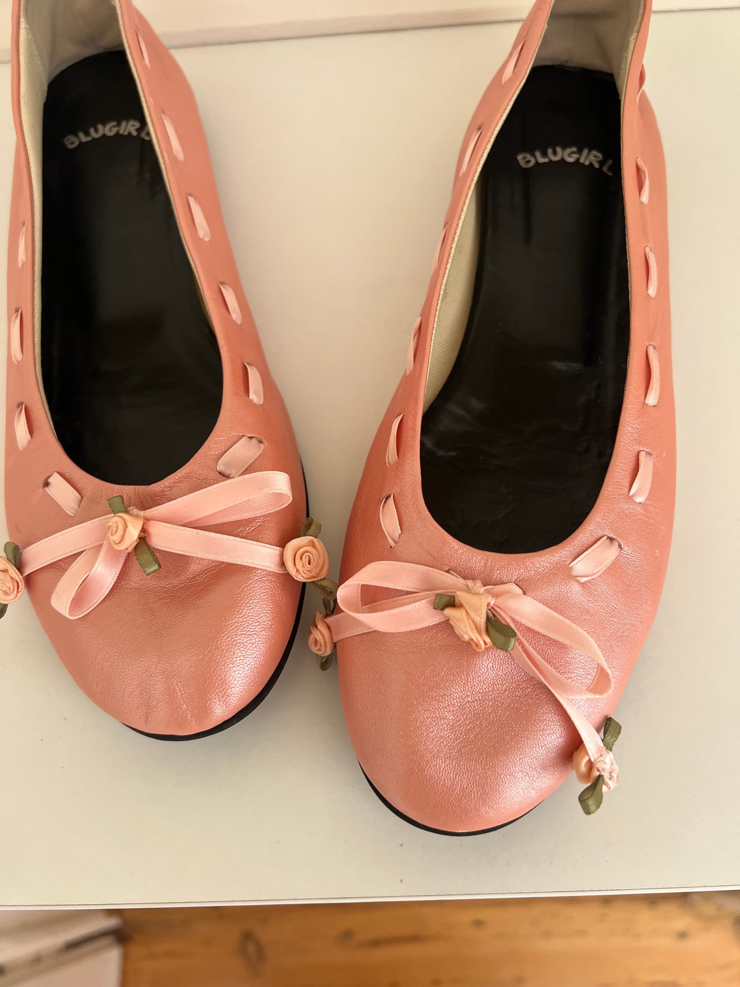 Blumarine Pink Rose Ballerina Flats