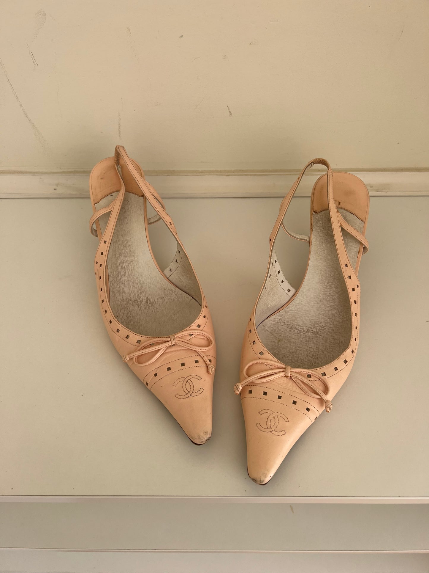 Chanel Vintage Pink Slingbacks