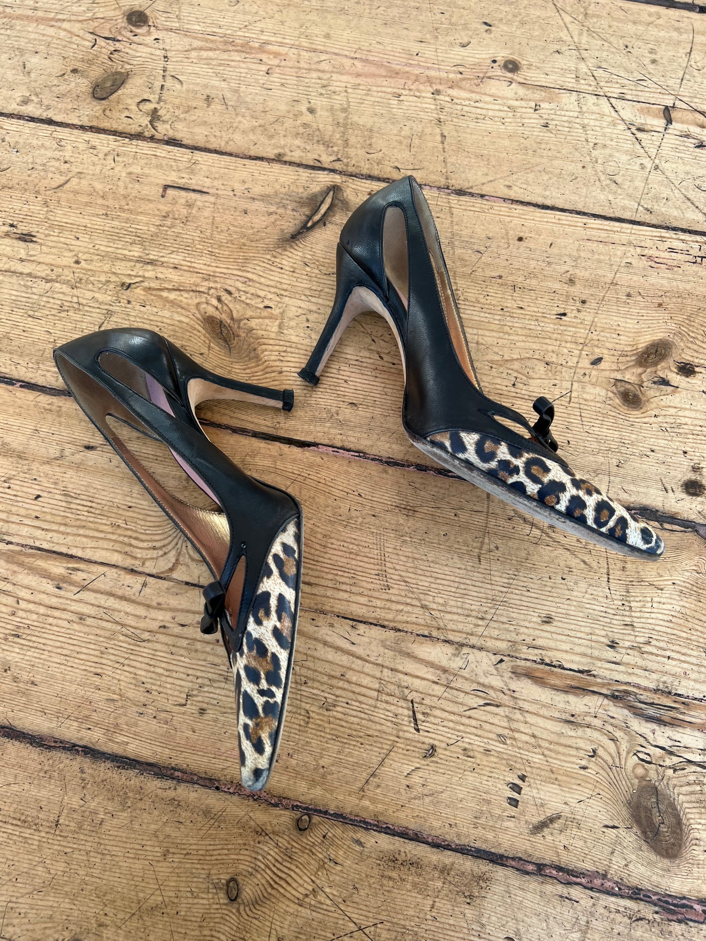 Dolce & Gabbana Cheetah Bow Heels