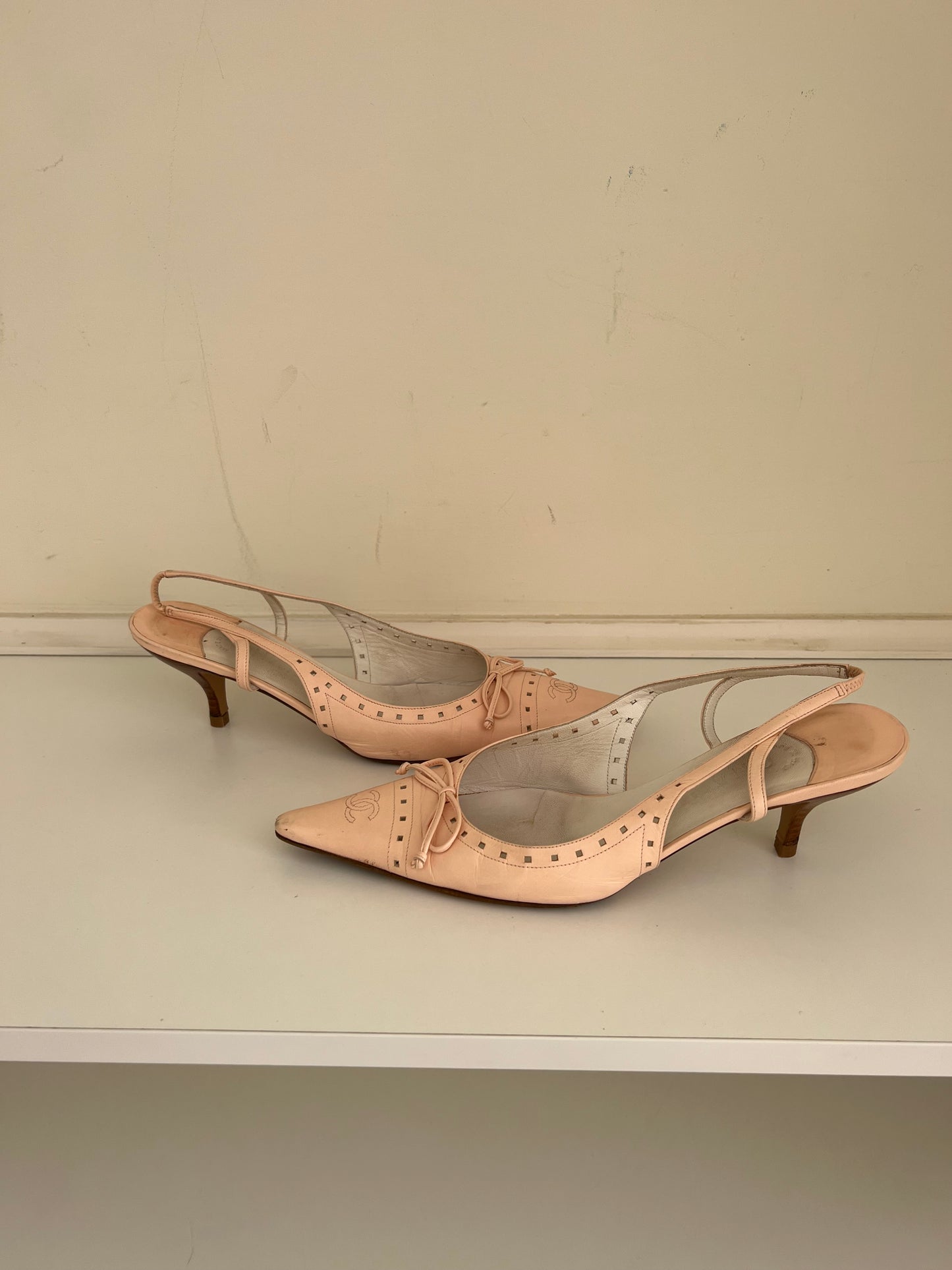 Chanel Vintage Pink Slingbacks