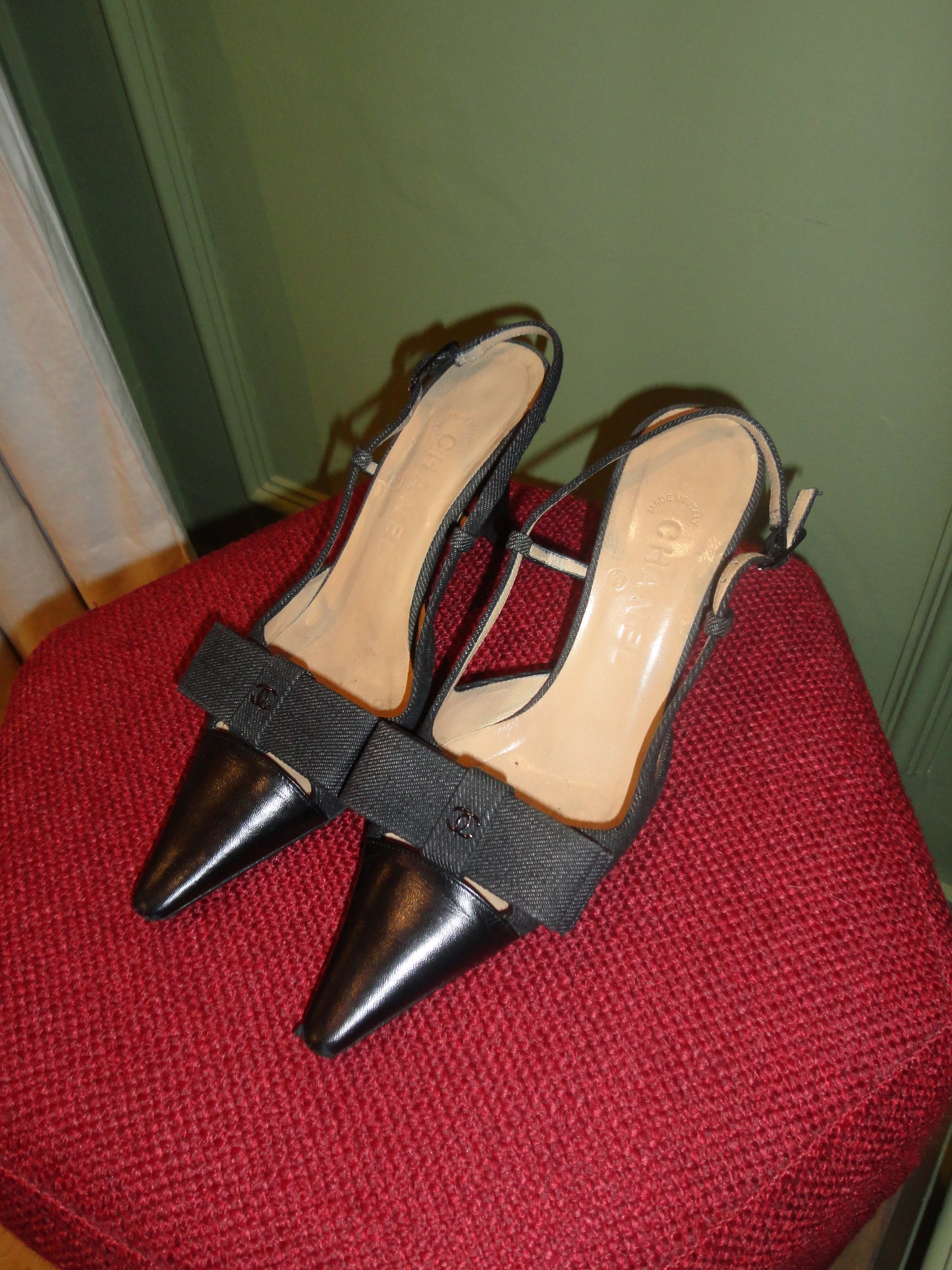 Chanel Vintage Bow Slingback’s