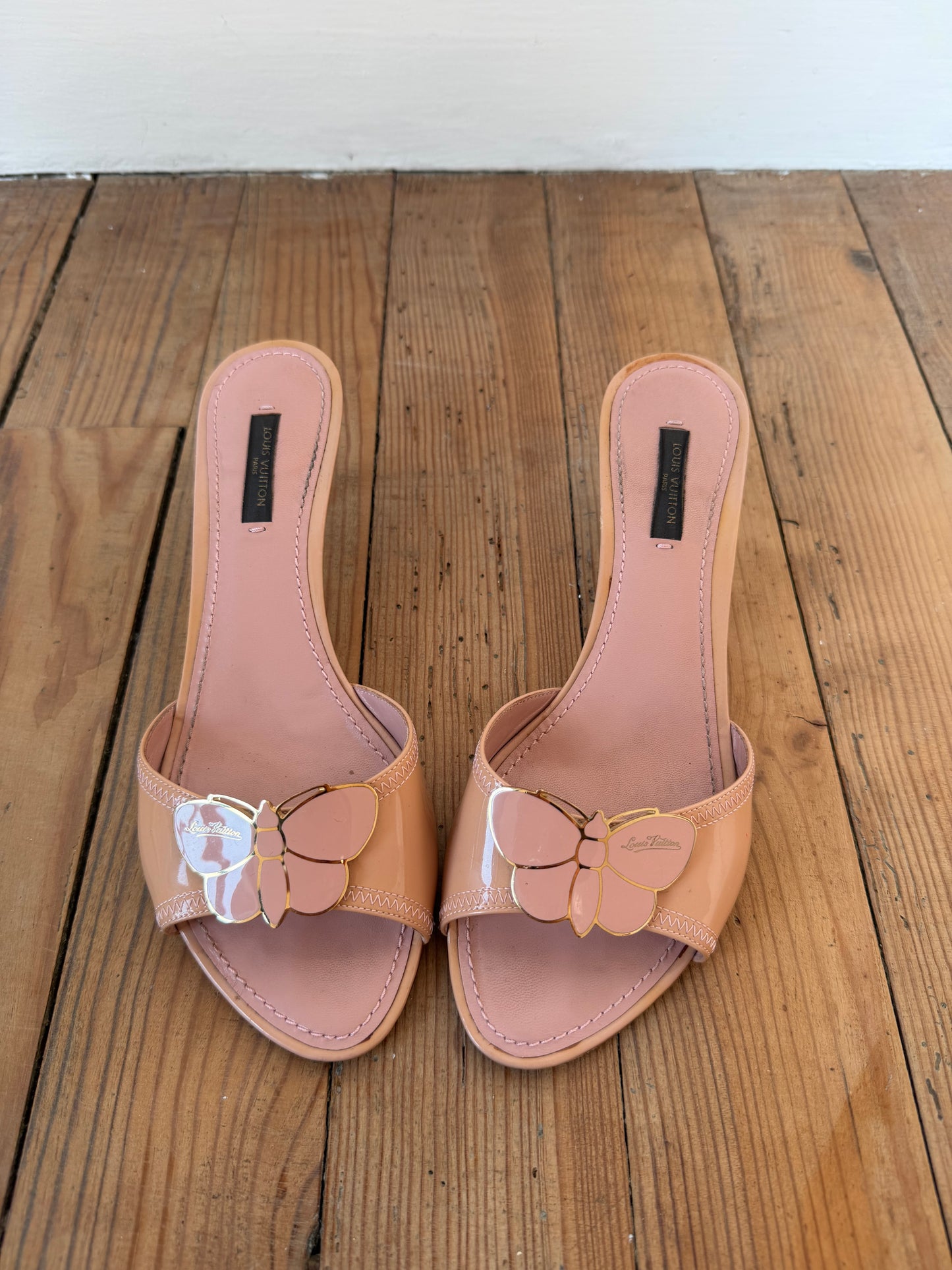 Vintage Louis Vuitton Butterfly Patent Heels