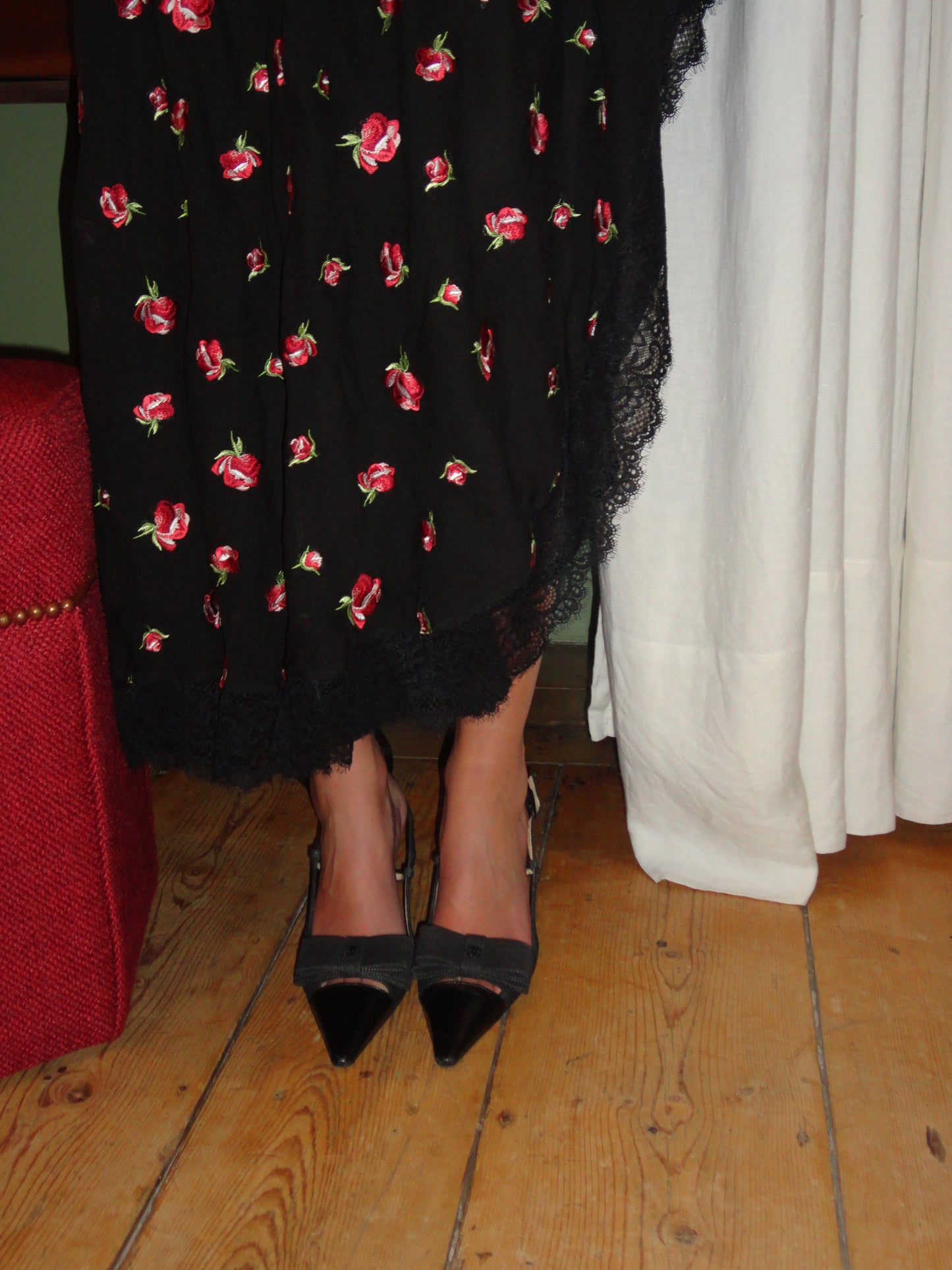 Chanel Vintage Bow Slingback’s