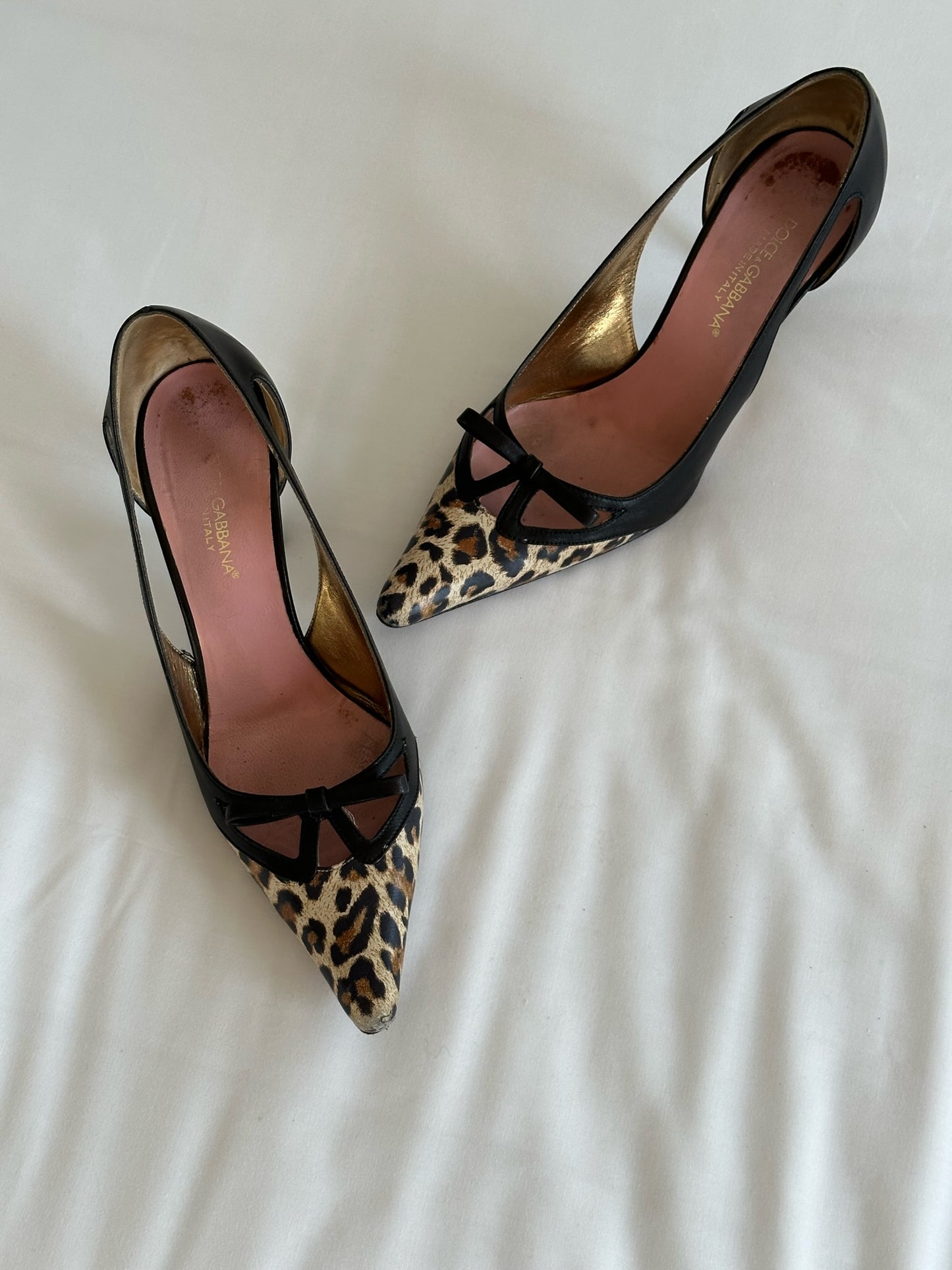 Dolce & Gabbana Cheetah Bow Heels