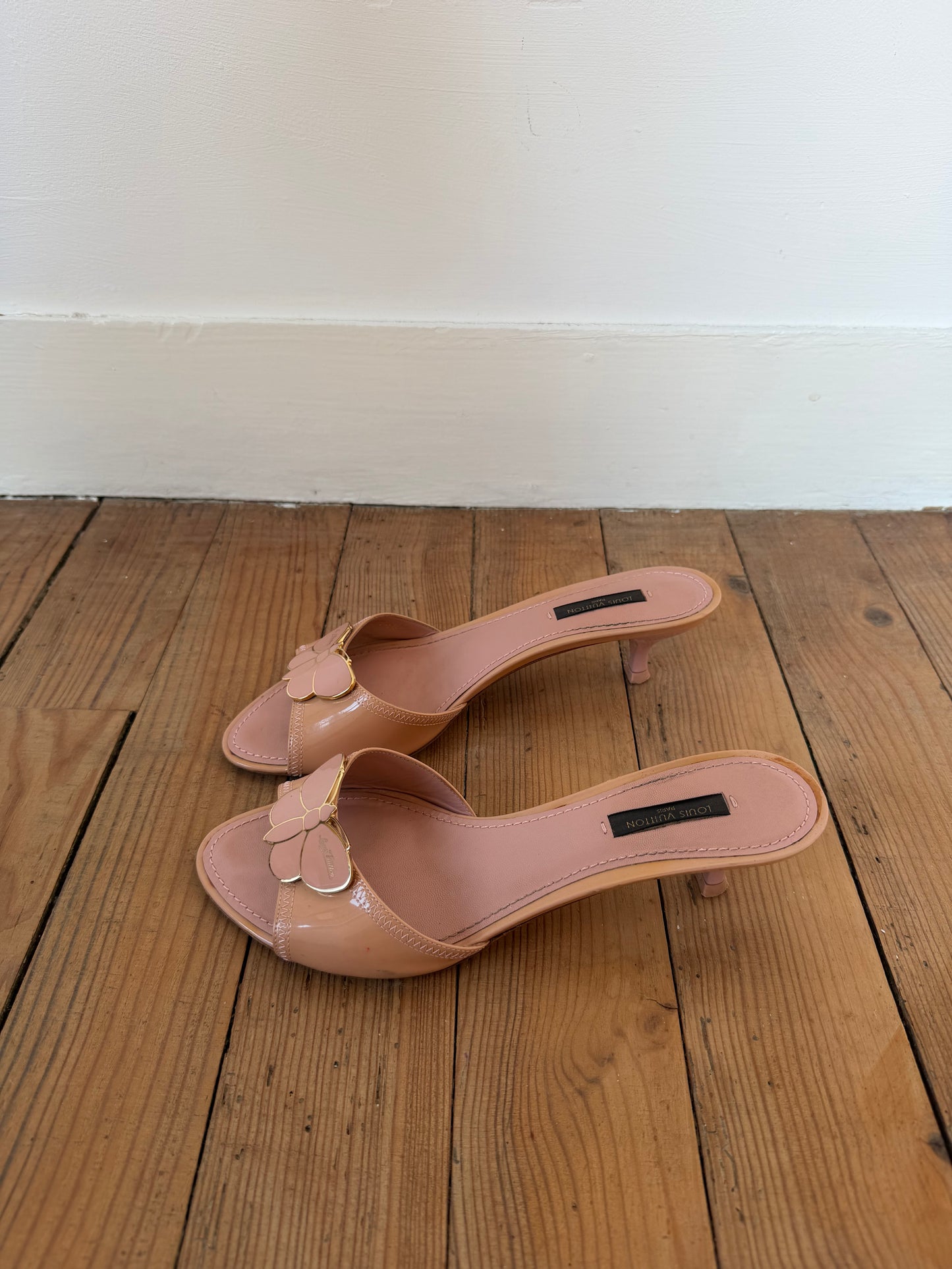 Vintage Louis Vuitton Butterfly Patent Heels