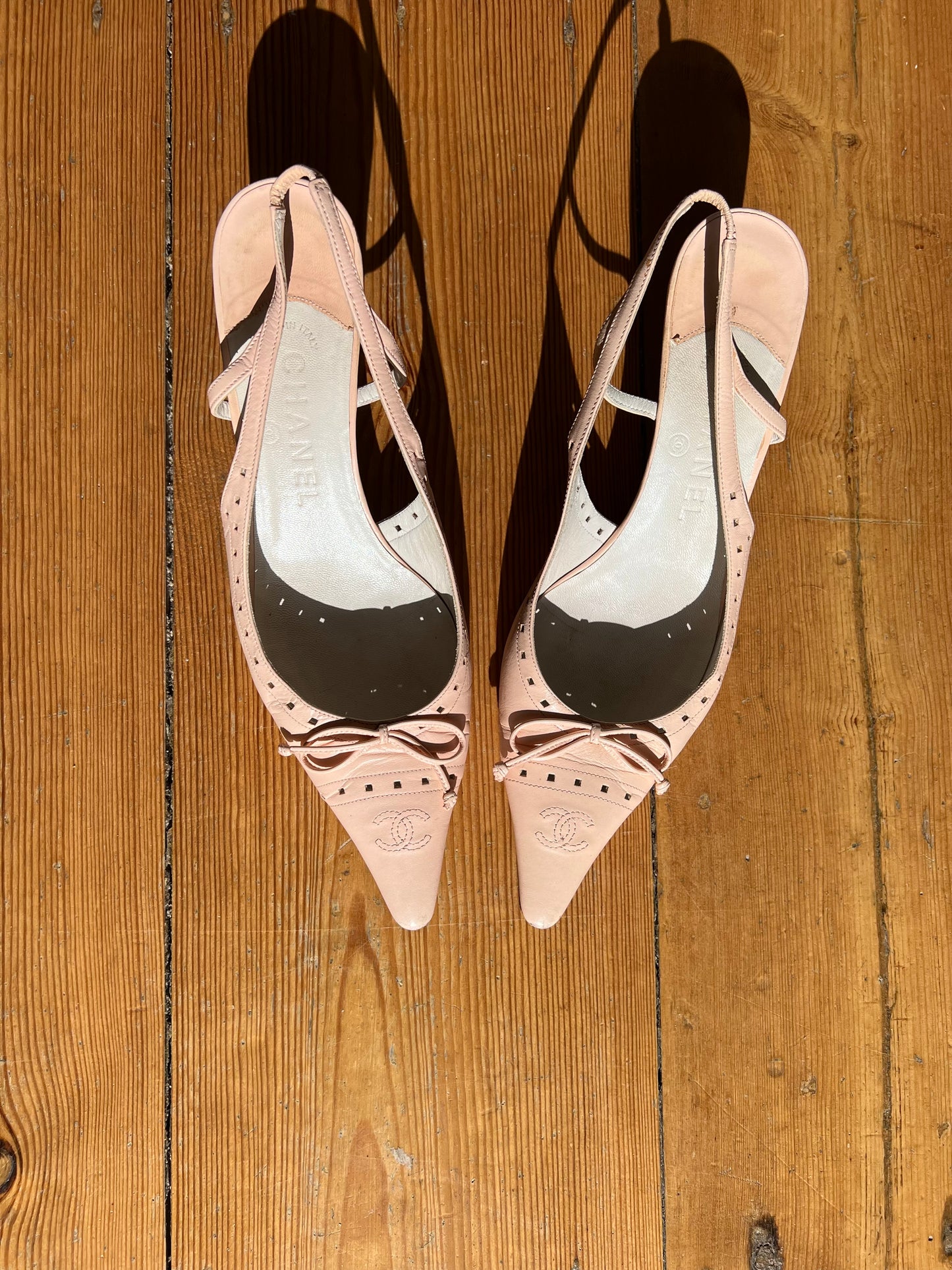 Chanel Vintage Pink Slingbacks