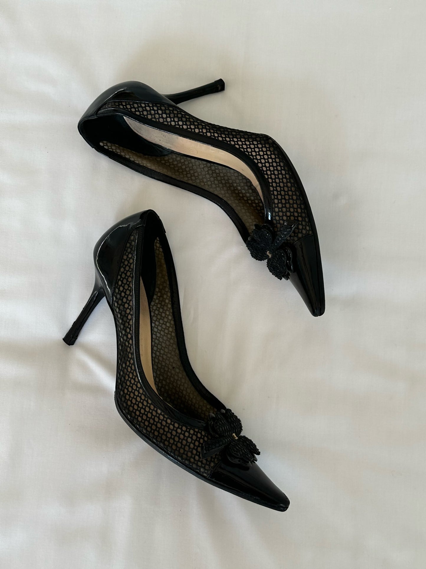 Chanel Iconic “CC” Lucky Four-Leaf Clover Kitten Heels