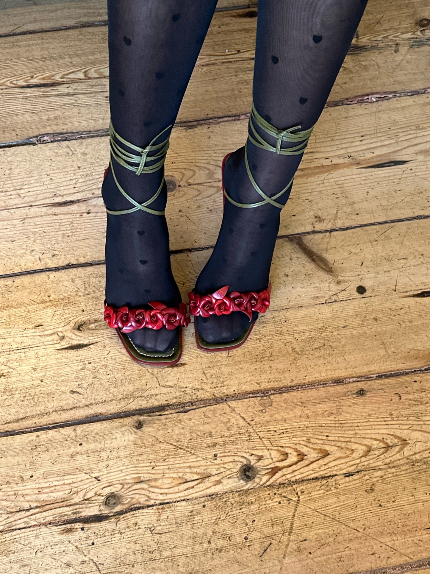 Valentino Garavani Romantic Rose Ankle Wrap Sandal Heels