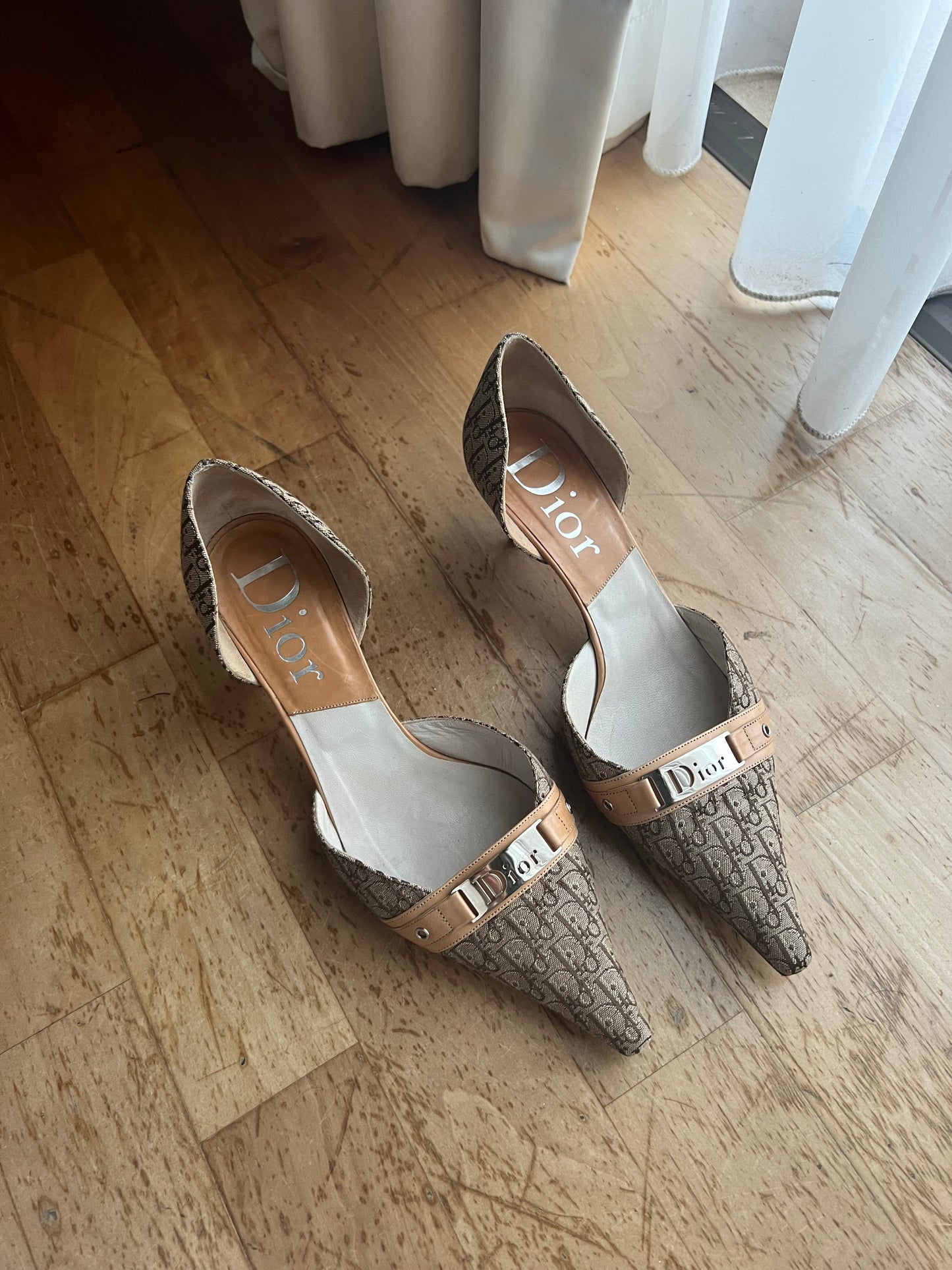 Dior Logo Kitten Heels