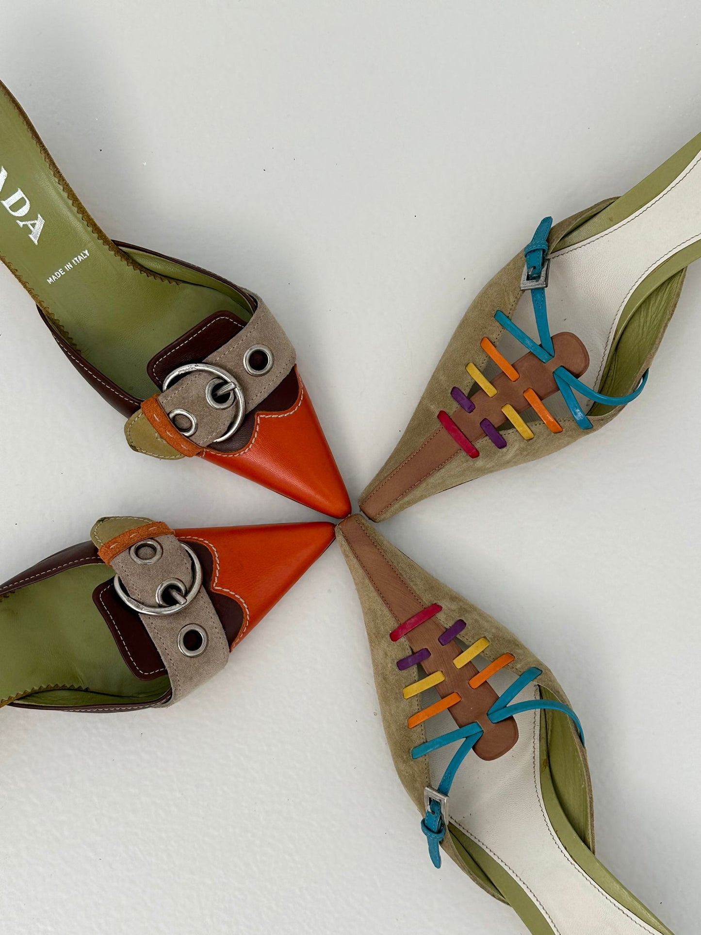 Prada Vintage Buckle Mules