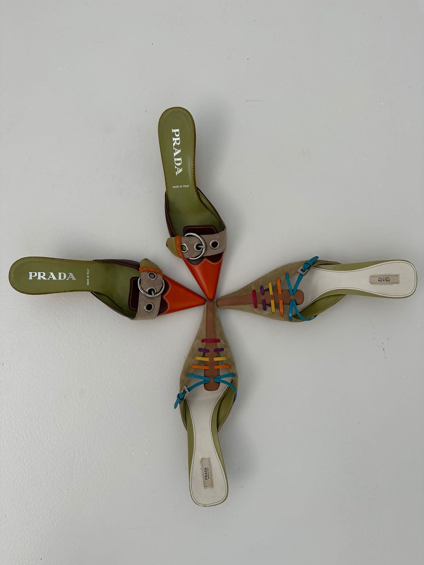 Prada Vintage Buckle Mules