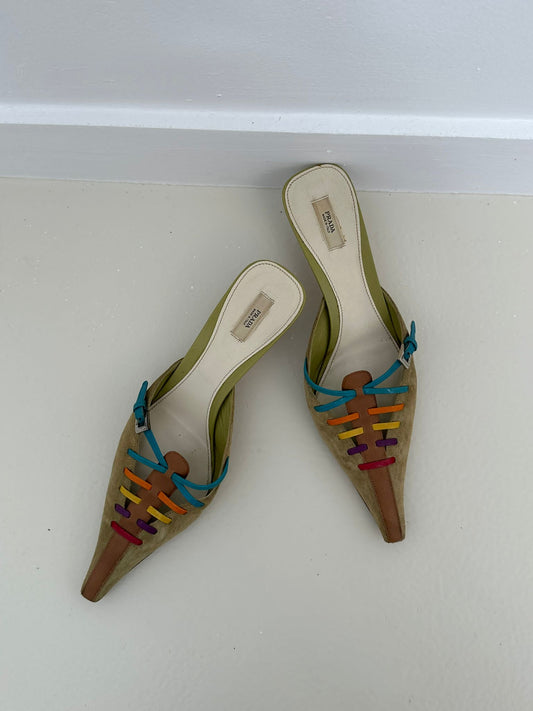 Vintage Prada Colourful Mules